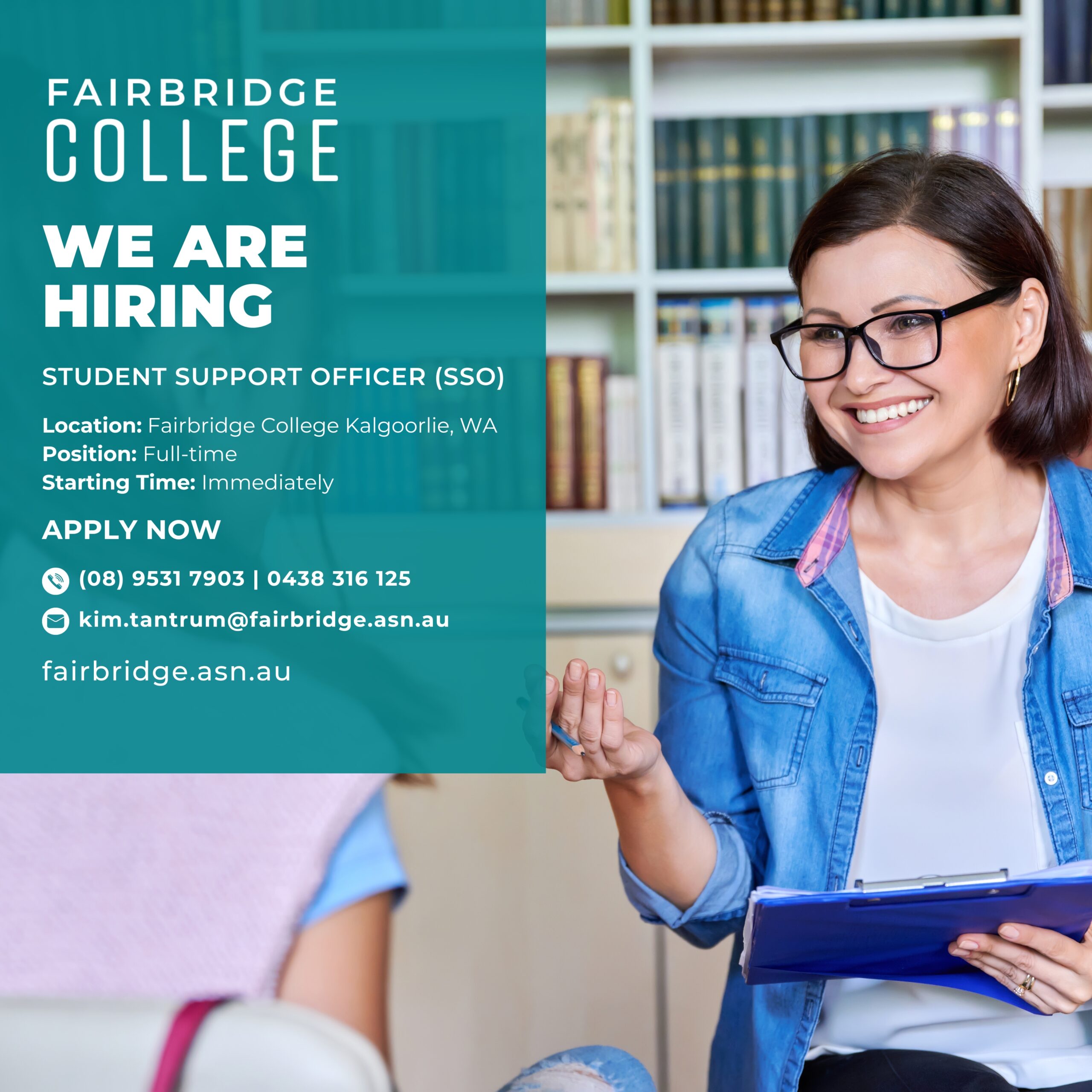 Student Support Officer - Fairbridge College Kalgoorlie Career Page Job Posting