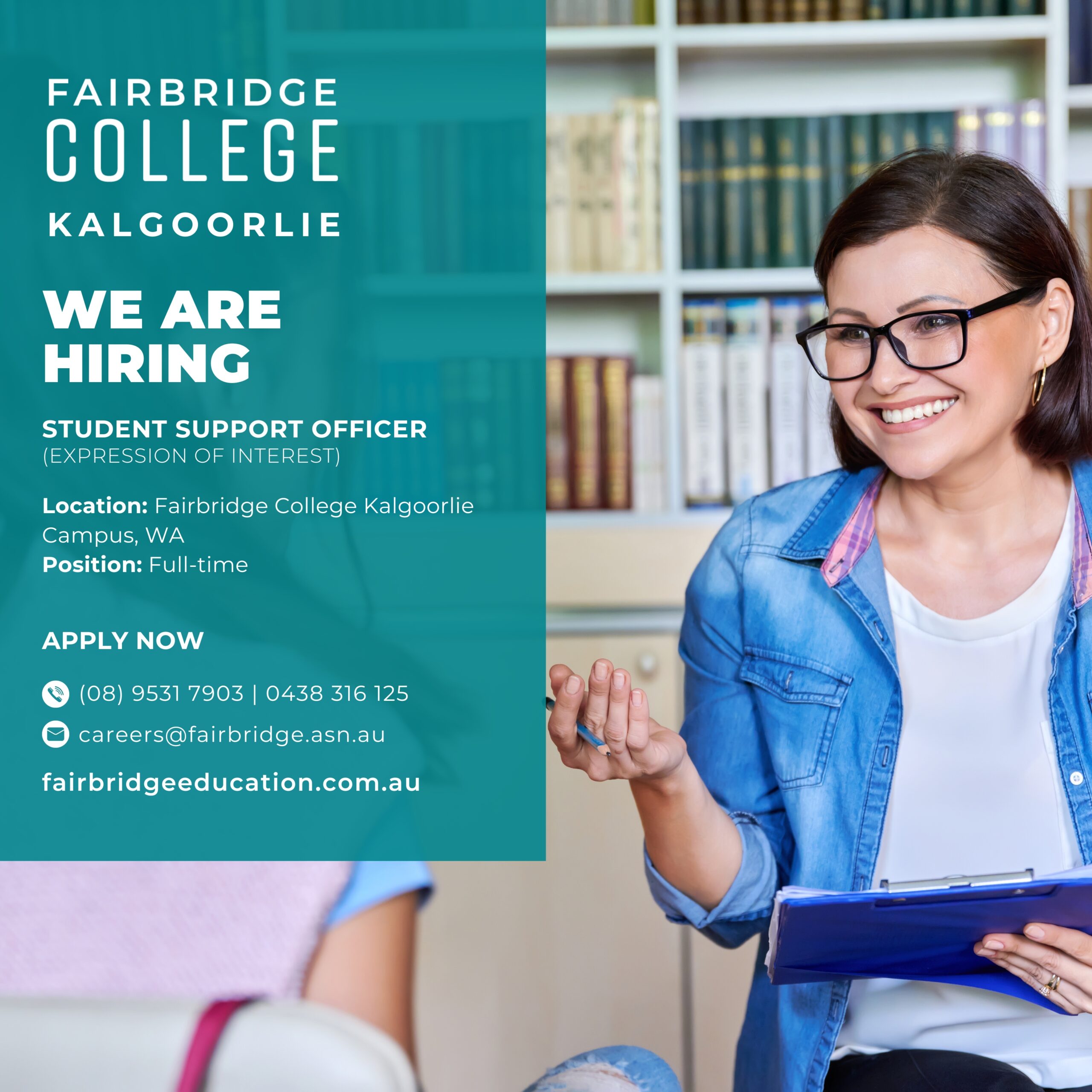 Student Support Officer - Fairbridge College Kalgoorlie Career Page Job Posting